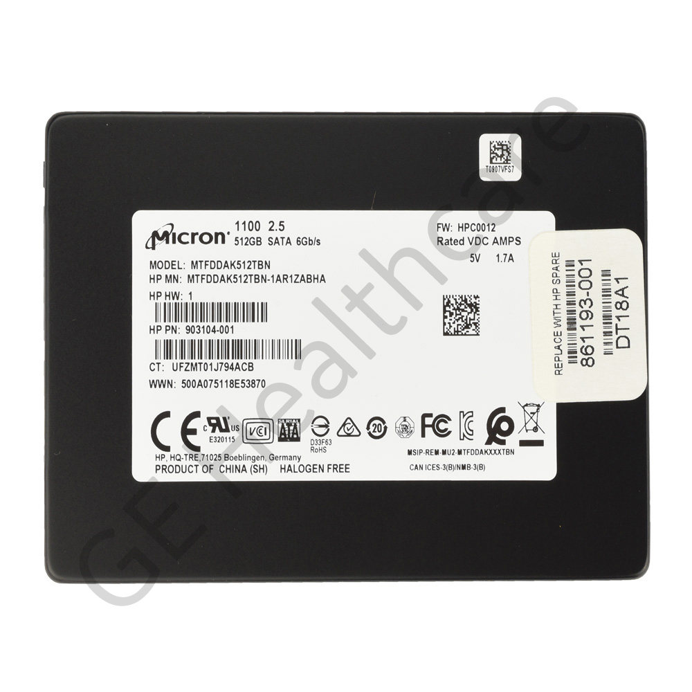 512GB 2.5" SATA SSD without Adapter 512GB 2.5" SATA SSD without Adapter